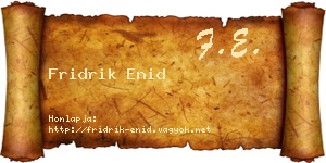 Fridrik Enid névjegykártya